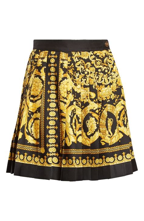 versace baroque pleated skirt|versace barocco pleated skirt.